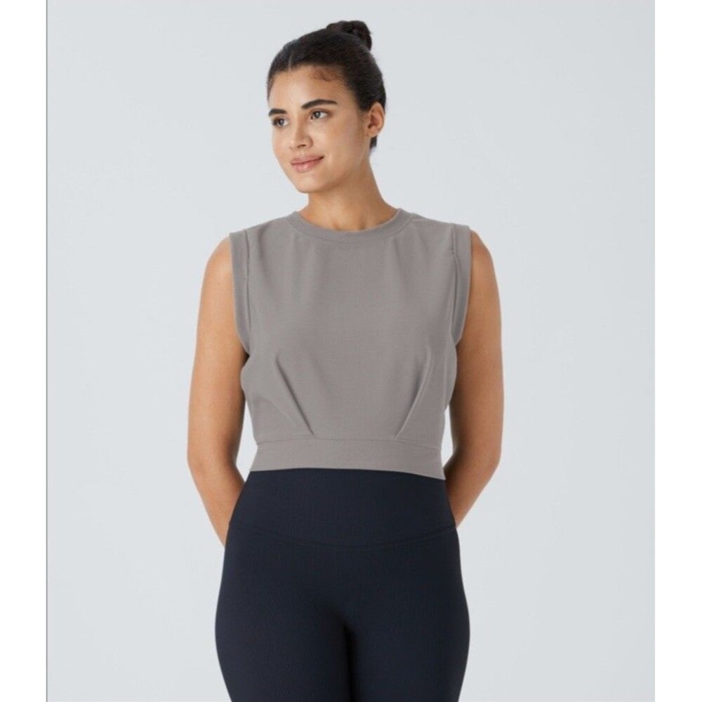 HALARA Crew NeckSleeveless Cropped Yoga Tank Top NWOT Size S Small
